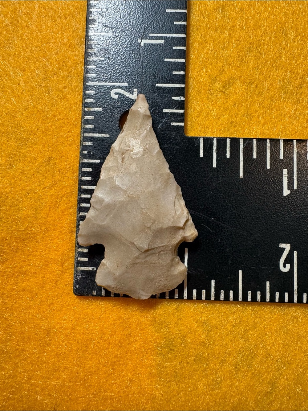 Authentic Nocona Texas Hand-Flaked Stone Arrowhead in Light Beige